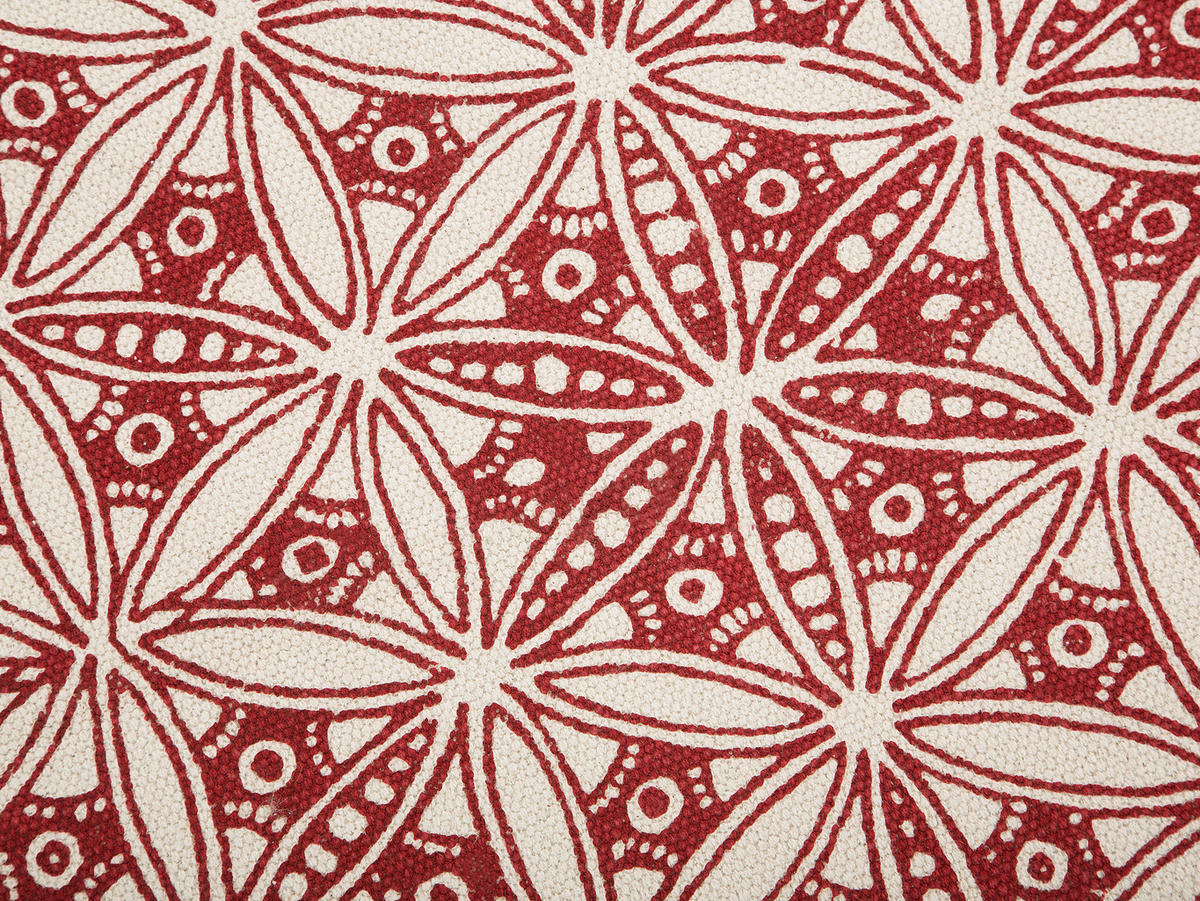 KURZFLOR-TEPPICH Mezitili 120/120 cm - Rot, Textil (120/120cm) - Beliani