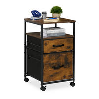 ROLLCONTAINER - Multicolor, Holzwerkstoff/Textil (40/68/40cm) - Relaxdays