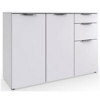 KOMMODE Level weiß 122 / 41 / 84cm - Weiß/Grau, Holz/Holzwerkstoff (122/84/41cm) - Wimex