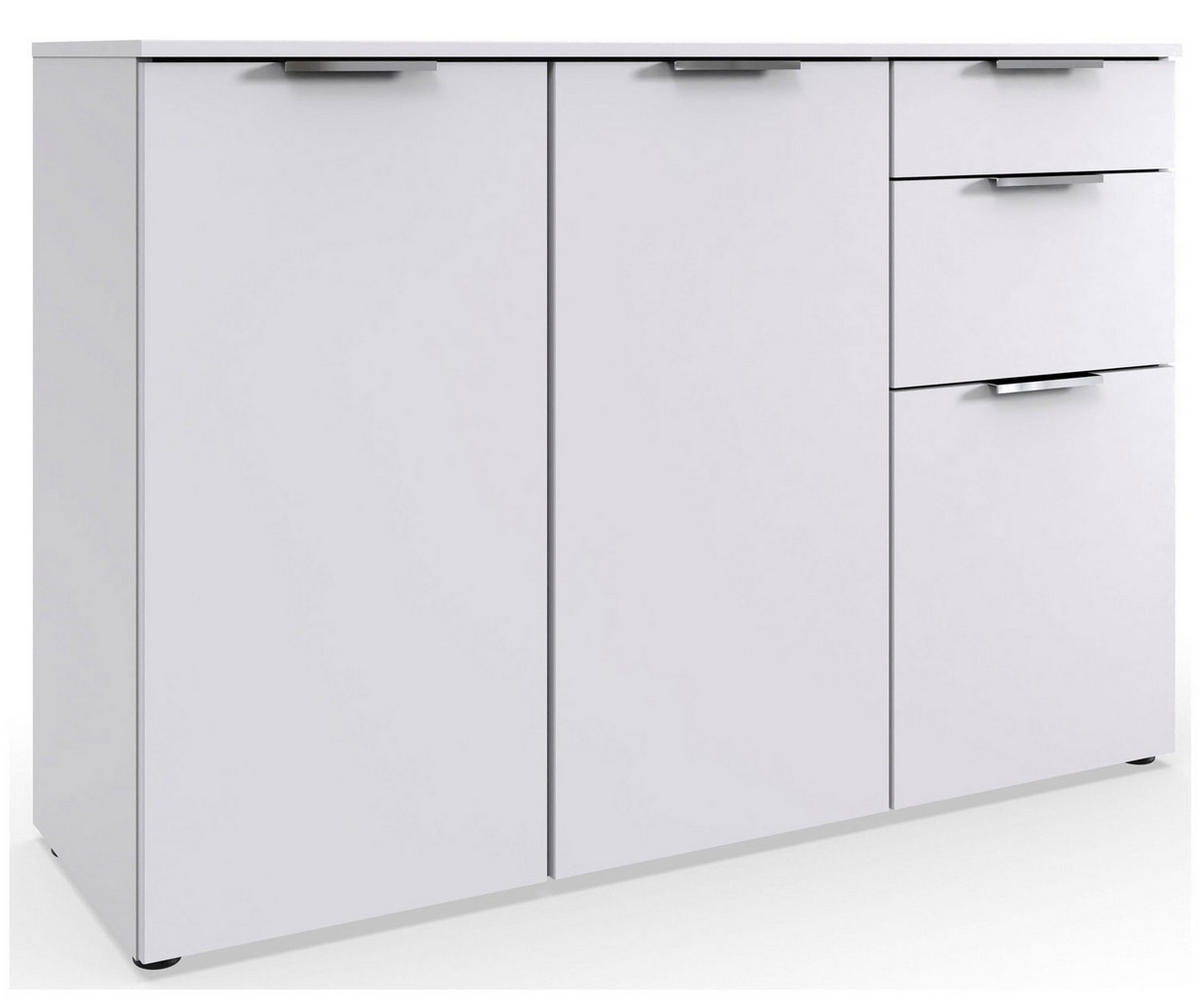 KOMMODE Level weiß 122 / 41 / 84cm - Weiß/Grau, Holz/Holzwerkstoff (122/84/41cm) - Wimex