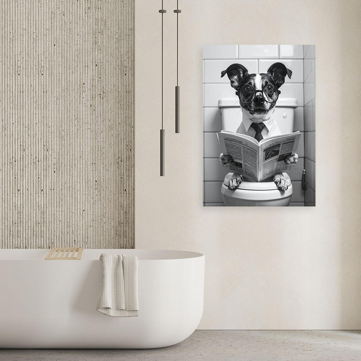 LEINWANDBILD Tiere 70x100cm - Grau, Textil (70/100cm) - Feeby