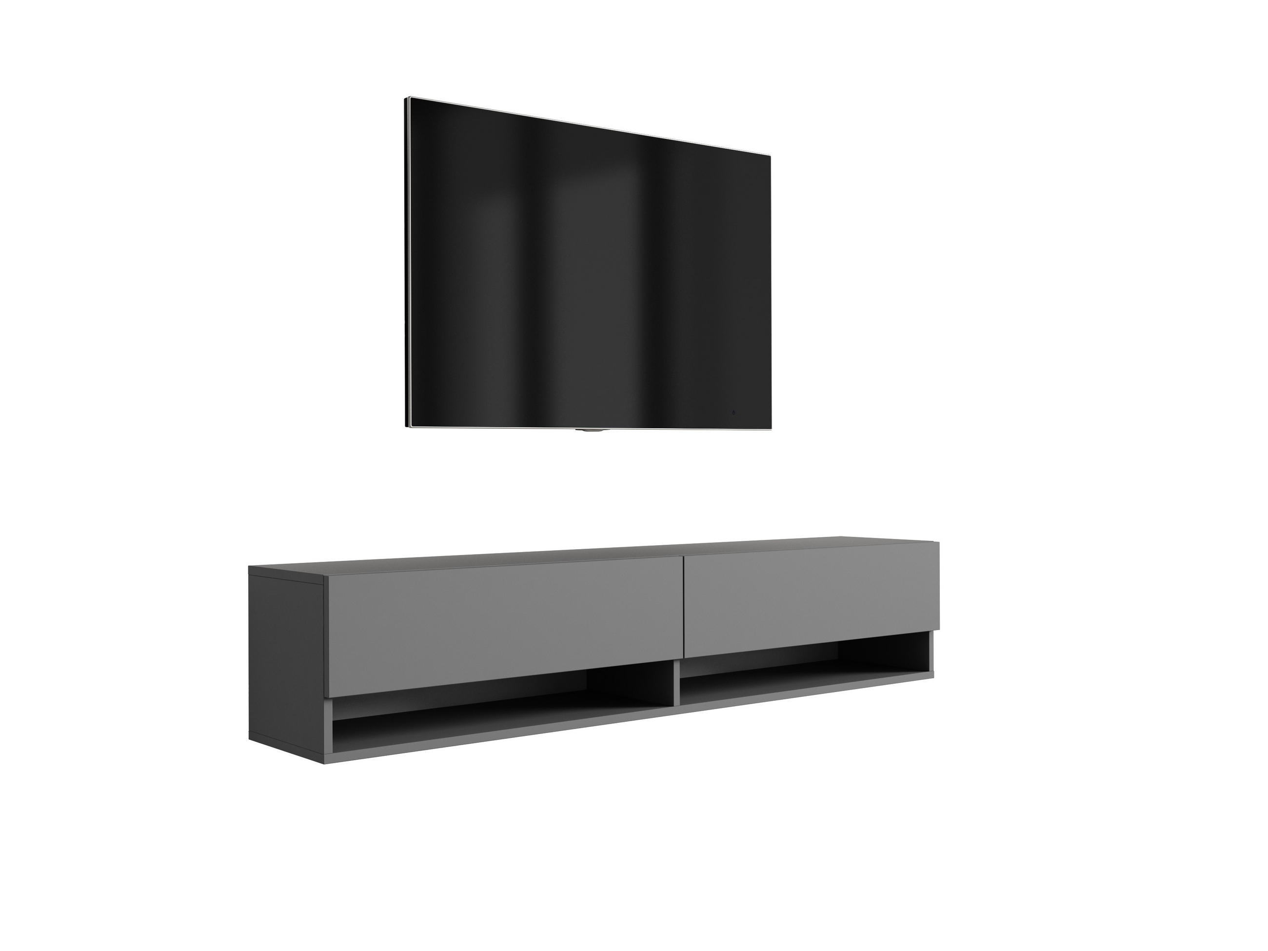TV-LOWBOARD 170 cm Anthrazit, 170 × 32 × 34 cm - Grau, Holzwerkstoff (170/33.6/32cm) - 3XE LIVING
