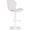 BARHOCKER Cora, Gestell weiß, Kunstleder Weiß - Weiß, Kunststoff/Textil (47/100/51cm) - TPFLiving