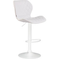 BARHOCKER Cora, Gestell weiß, Kunstleder Weiß - Weiß, Kunststoff/Textil (47/100/51cm) - TPFLiving