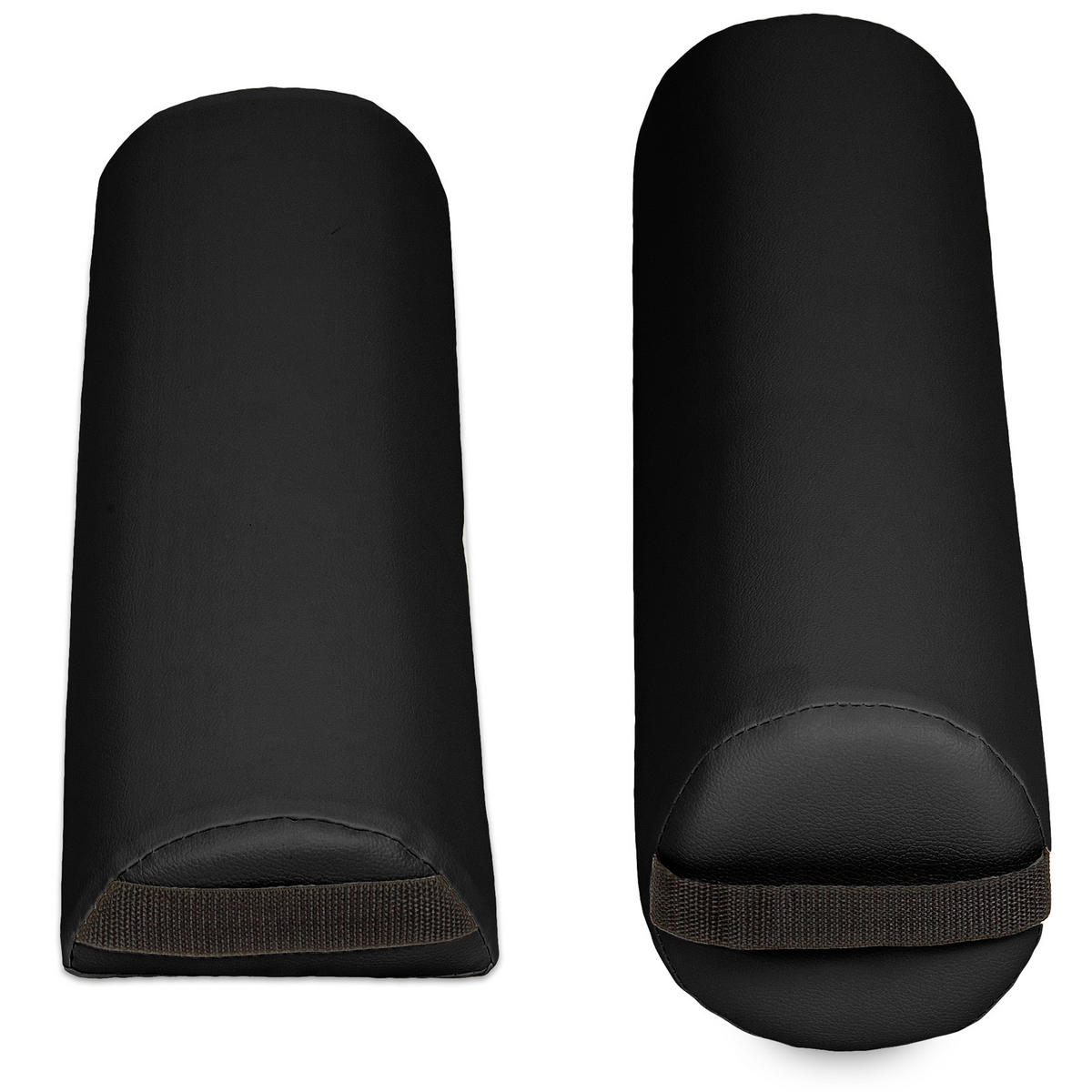 LAGERUNGSROLLEN-SET ,inklusive Tragegriffe und Reißverschluss,schwarz - Schwarz, Leder (8/64cm) - tectake