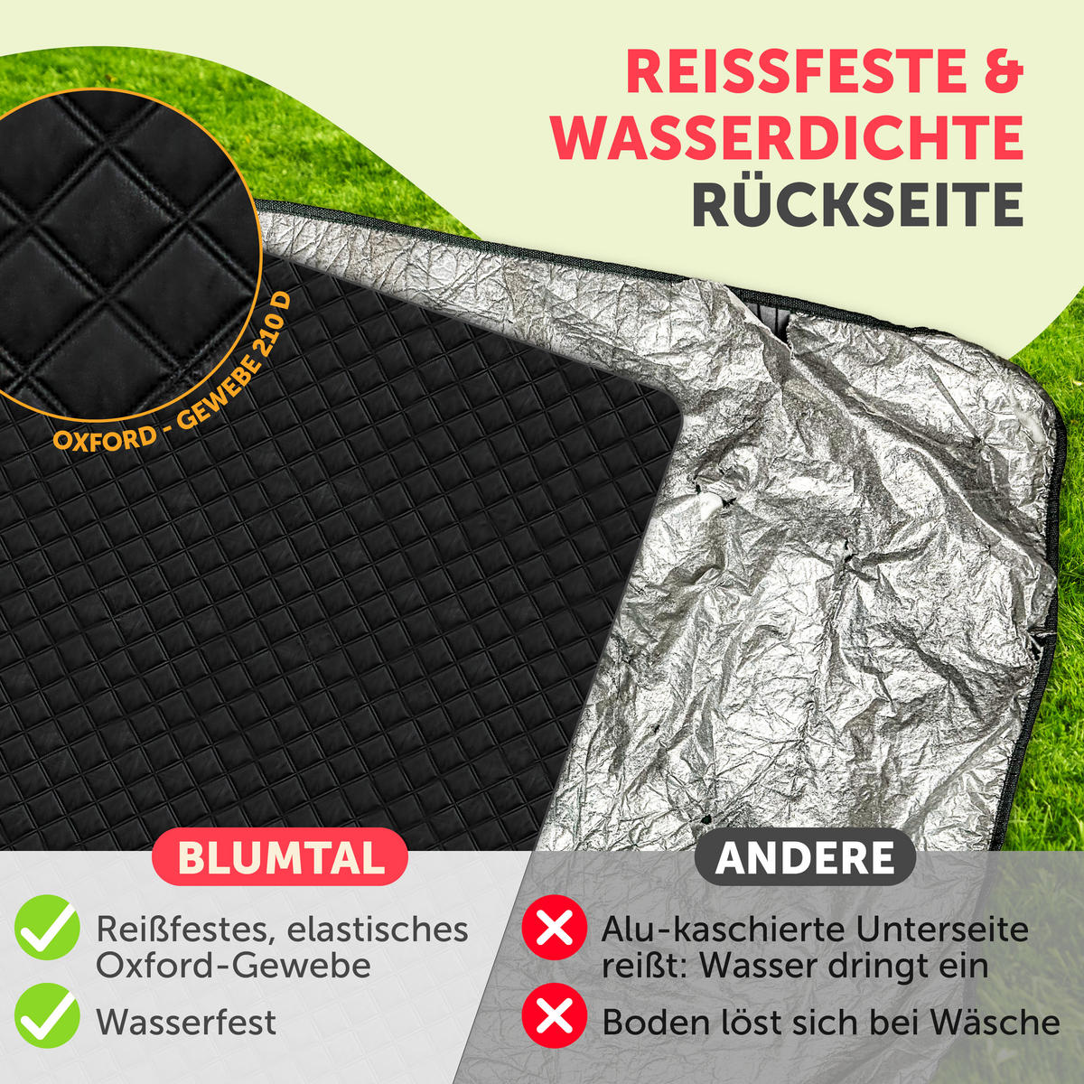 PICKNICKDECKE wasserabweisend 200x200 cm Boho & Terrazzo Design - Camping Decke Boho Kreise - Beige, Textil (200/200cm) - Blumtal