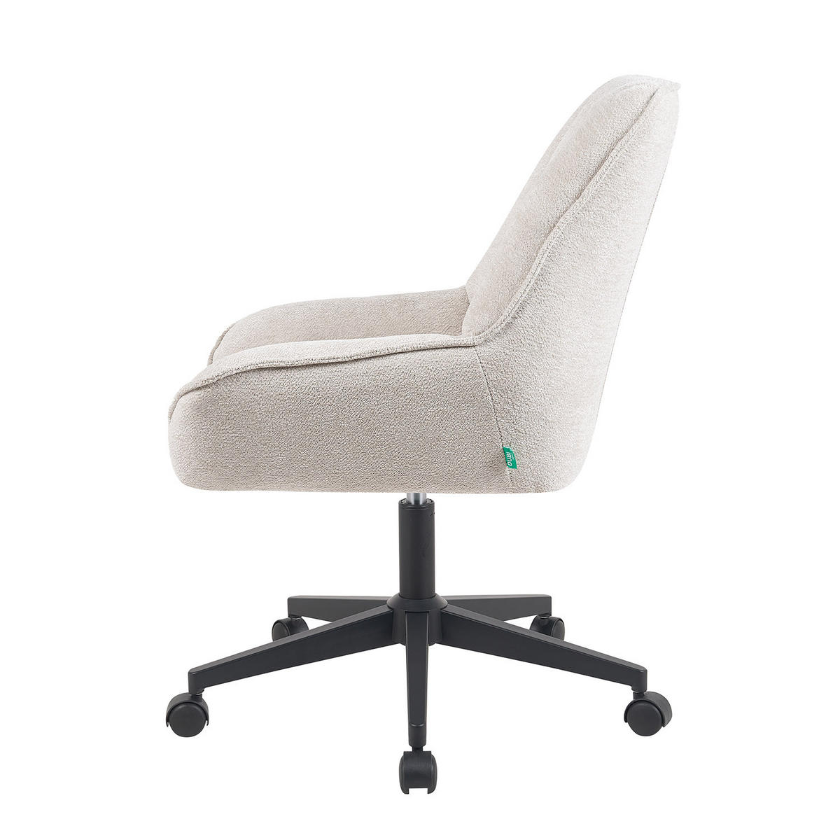BÜROSTUHL Mika-Jette - Creme/Schwarz, Textil/Metall (60/85/68cm) - DUBI Möbel