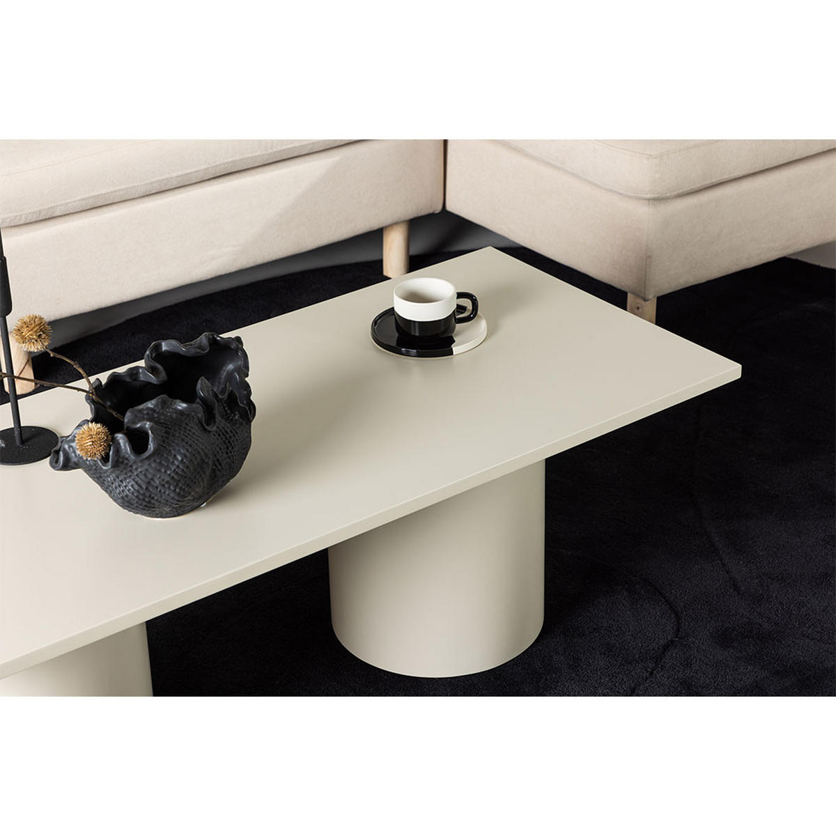 COUCHTISCH, Sandvika, Beige, MDF, 50 x 120 x 38 cm - Beige, Holzwerkstoff (120/50/38cm) - ebuy24
