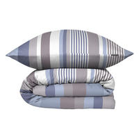 BETTWÄSCHESET Hoops - Baumwollsatin - 2-teilig - 135 x 200 cm - Blau - Blau, Textil (135/200cm) - SCHIESSER