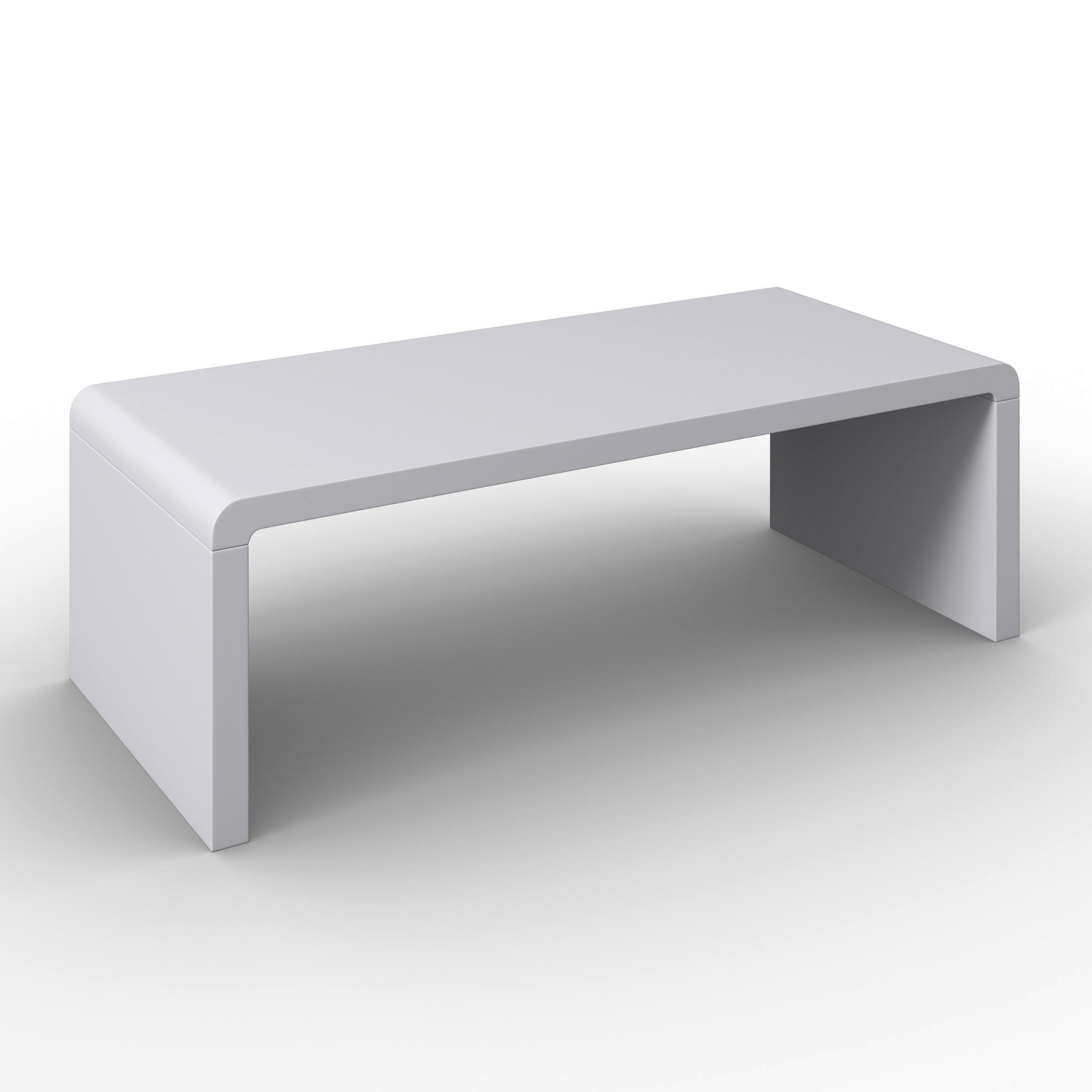 COUCHTISCH Linea Weiß MDF 110/38/50 CM - Weiß, Holzwerkstoff (50/110/38cm) - Bessagi Home