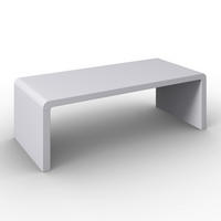 COUCHTISCH Linea Weiß MDF 110/38/50 CM - Weiß, Holzwerkstoff (50/110/38cm) - Bessagi Home