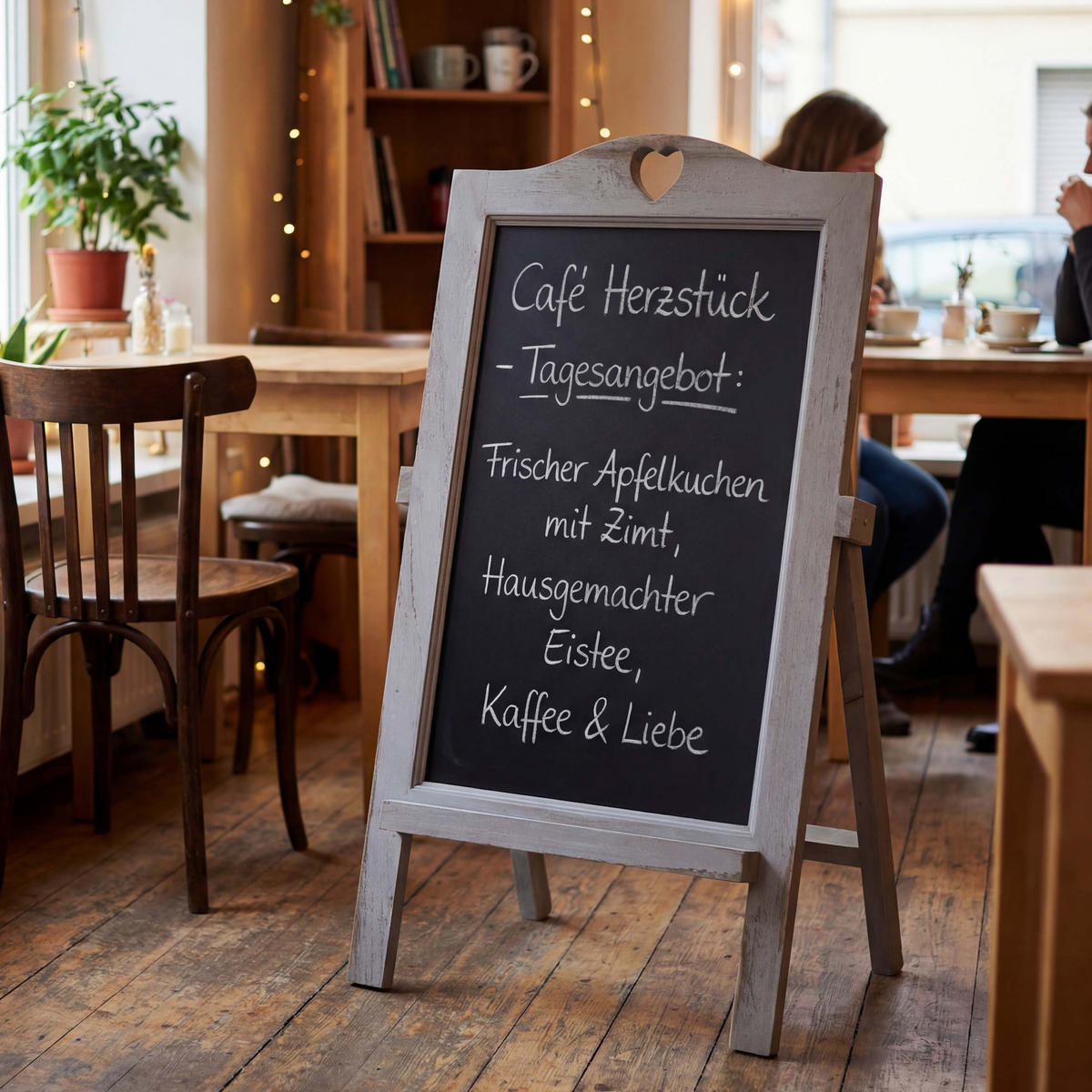 WERBETAFEL Hellgrau - Hellgrau, Holz (37/66/27cm) - MCW