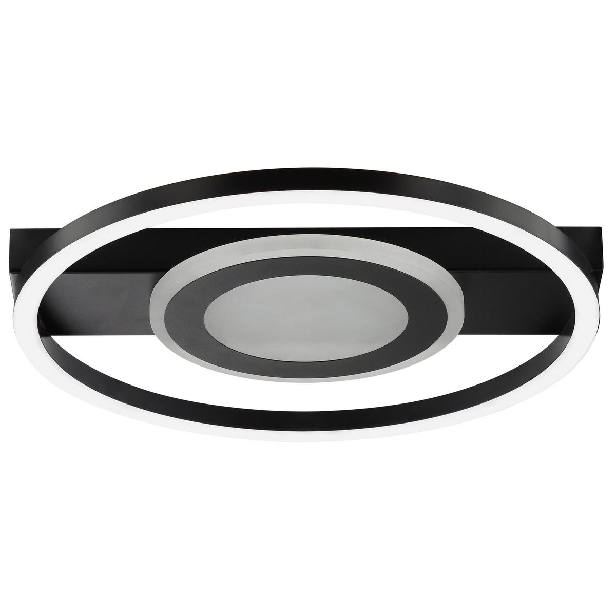 LED DECKENLEUCHTE Maureen Schwarz 37/37/5,5 cm - Schwarz, Metall (37/37/5.5cm) - Brilliant