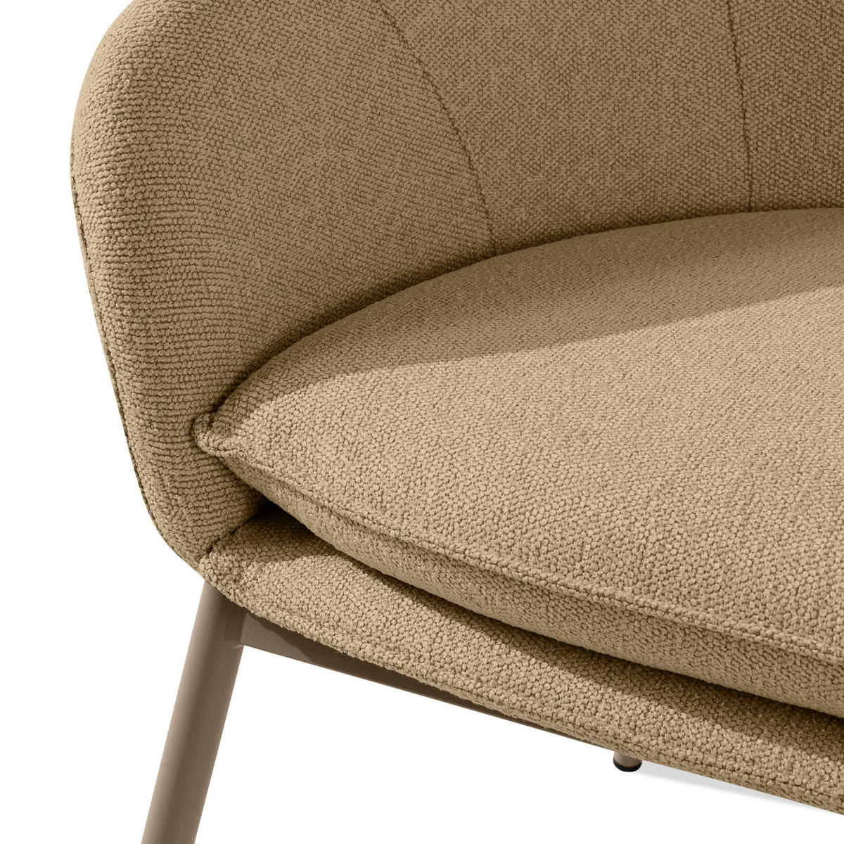 GARTENSOFA SOLIS Loungesofa, - Beige, Textil/Metall (118/76/66cm) - KONSIMO®