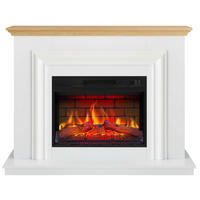 ELEKTROKAMIN Marbelya AF23BS Weiß – Breite 96 cm, 3D-Flammeneffekt, LED-Beleuchtung, Heizfunktion - Weiß, Glas/Holzwerkstoff (114/87.3/33cm) - ArtiFlame