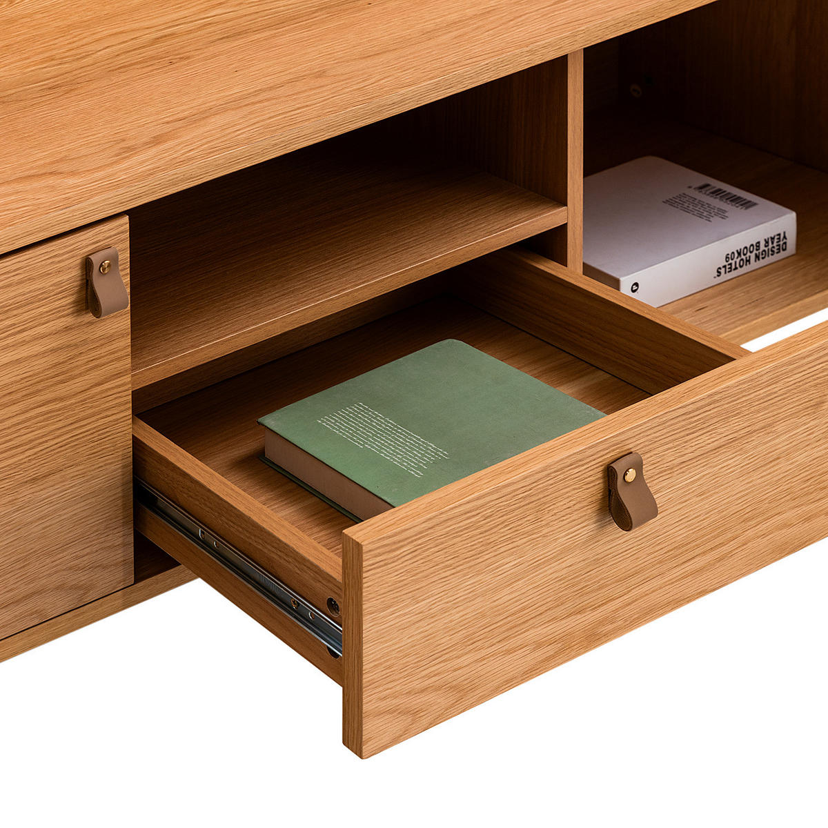 TV-LOWBOARD - Echtholzfurnier Eiche, 150 cm - Braun, Holzwerkstoff (150/55/40cm) - home24