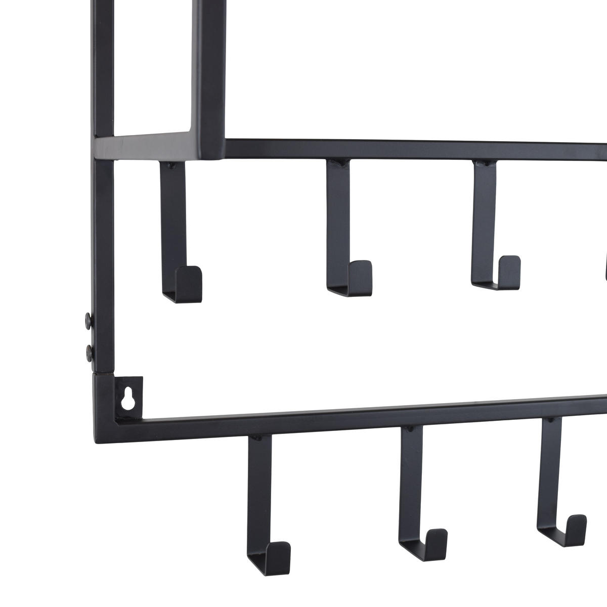 KLEIDERABLAGE Petri Schwarz - Schwarz, Metall (100/105/30cm) - LOFT42