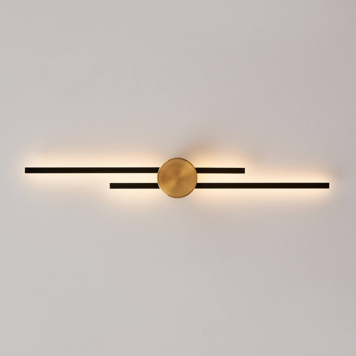 WANDLEUCHTE Pia, Messing und Schwarz, 89cm - Schwarz, Metall (12/89/12cm) - KOSILUM