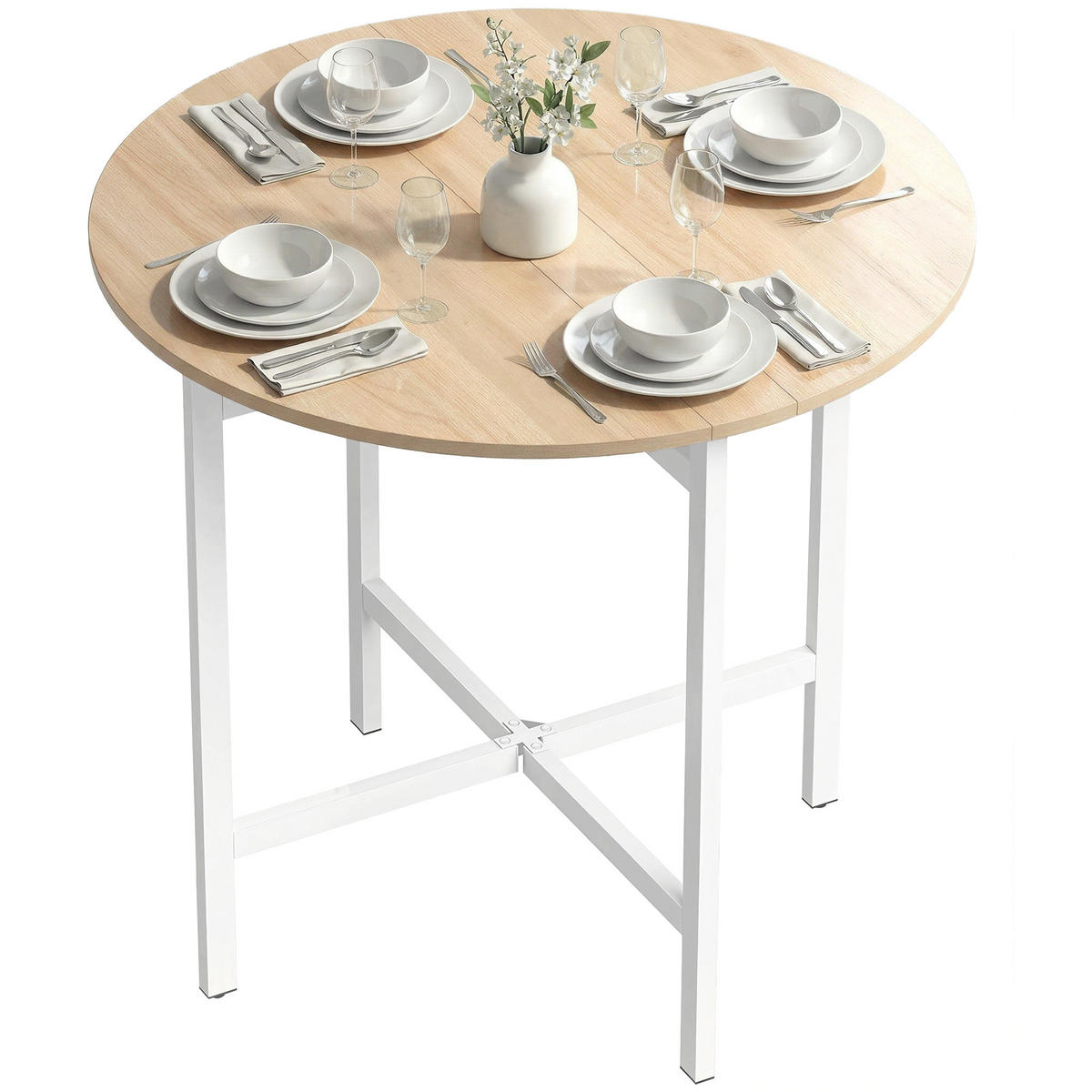 ESSTISCH Naturholz 1 Stück - Beige, Naturmaterialien (80/80/76cm) - GiPP