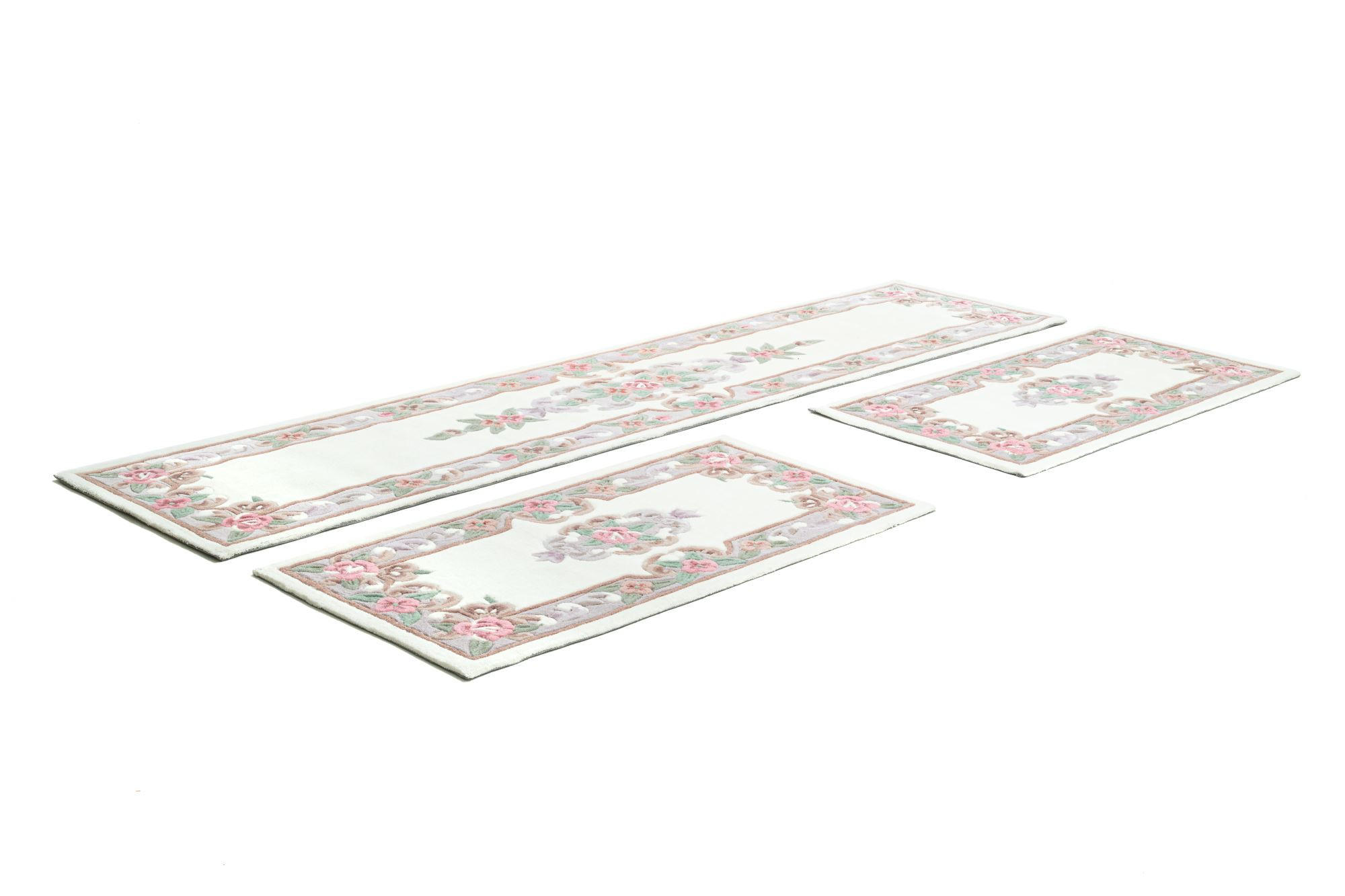 HANDTUFTTEPPICH Ming Bettumrandung 70x600 cm - Beige, Textil (70/600cm) - THEKO
