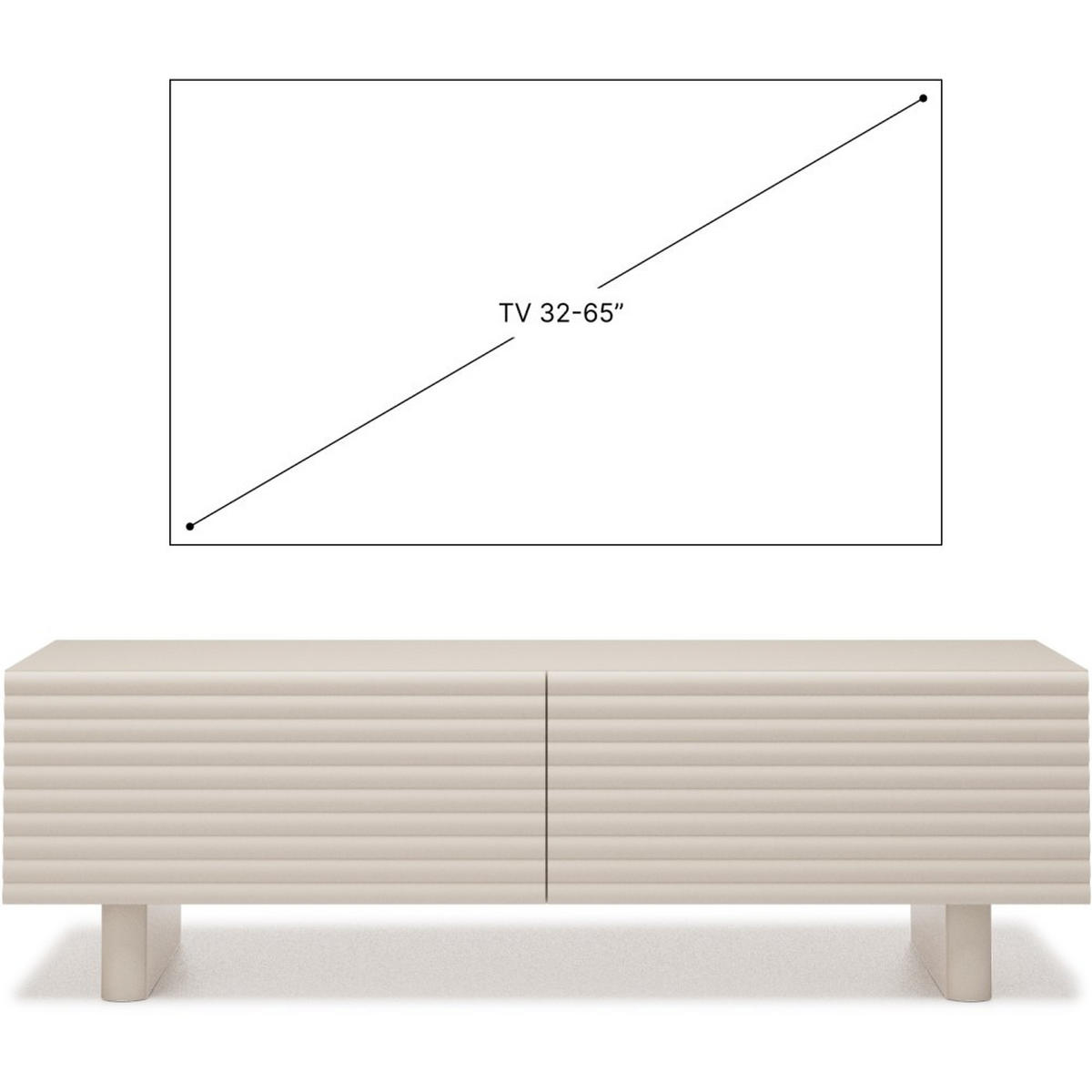 LOWBOARD Torino mit 2 Türen, 150 cm, Kaschmir - Kaschmir, Holzwerkstoff (150/46/37cm) - Beautysofa