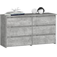 KOMMODE Steingrau 35x100x57 cm - Grau, Holzwerkstoff (100/57/35cm) - Akord