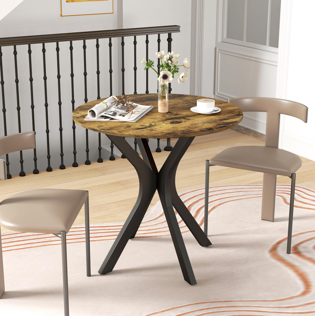 ESSTISCH aus Holz 78x78x75 cm Braun vielseitig als Küchen- und Bistrotisch, platzsparend für 2 Personen - Braun, Holz (78/78/75cm) - Modfu