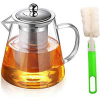 TEEKANNE Glas 1300ML mit Siebeinsatz - Transparent, Glas (14/14cm)