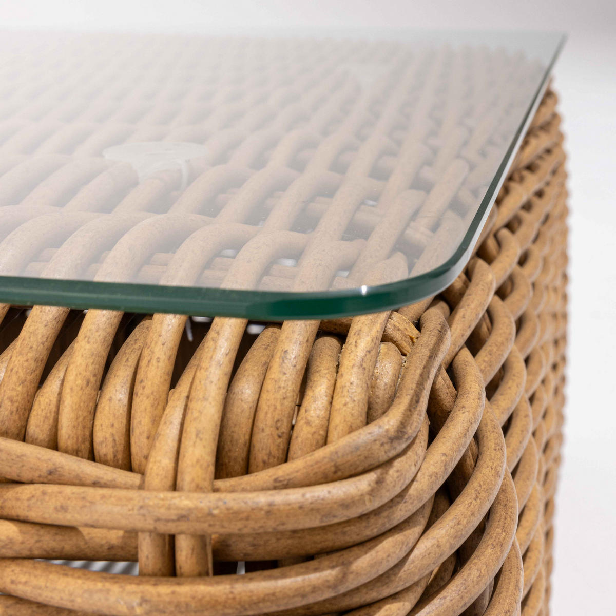 GARTEN-LOUNGEGARNITUR 6-Sitzer, Weiß - Weiß, Naturmaterialien - Oviala