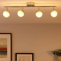 LED DECKENLEUCHTE Utila Chrom Silber - Silberfarben, Metall (60/8.5/17.5cm) - Globo Lighting