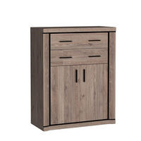 KOMMODE MALAGA 97/123/45cm mit 4 Schubladen 2 Türen Braun - Braun, Holzwerkstoff (97/123/45cm) - MASSENO