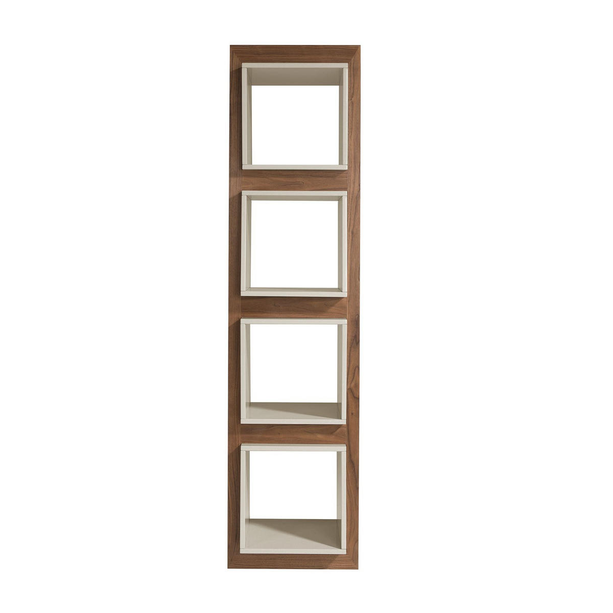 REGAL Walnuss-Würfelregal 50/41/200 cm - Walnussfarben/Grau, Holz (50/200/41cm) - ANGEL CERDA