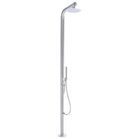 FREISTEHENDE Gartendusche Silber Marudi - Silberfarben, Metall (57/230/17cm) - Beliani
