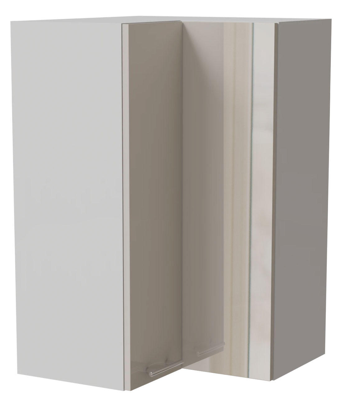 Feldmann-Wohnen Eckhängeschrank Creme, Weiß 60x96x60 cm
