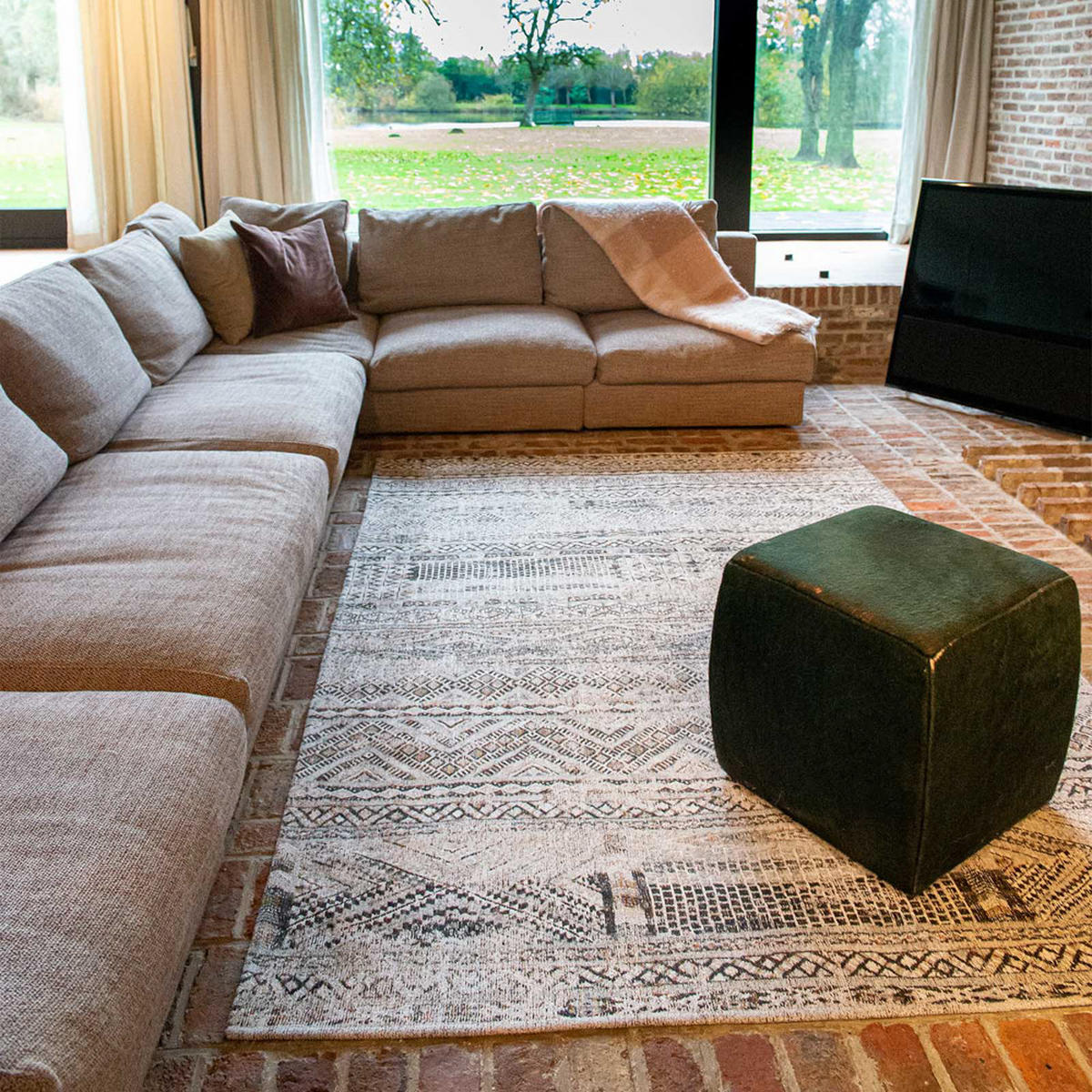 TEPPICH Medina White Antiquarian 140/200 cm - Beige, Textil (140/200cm) - Louis De Poortere