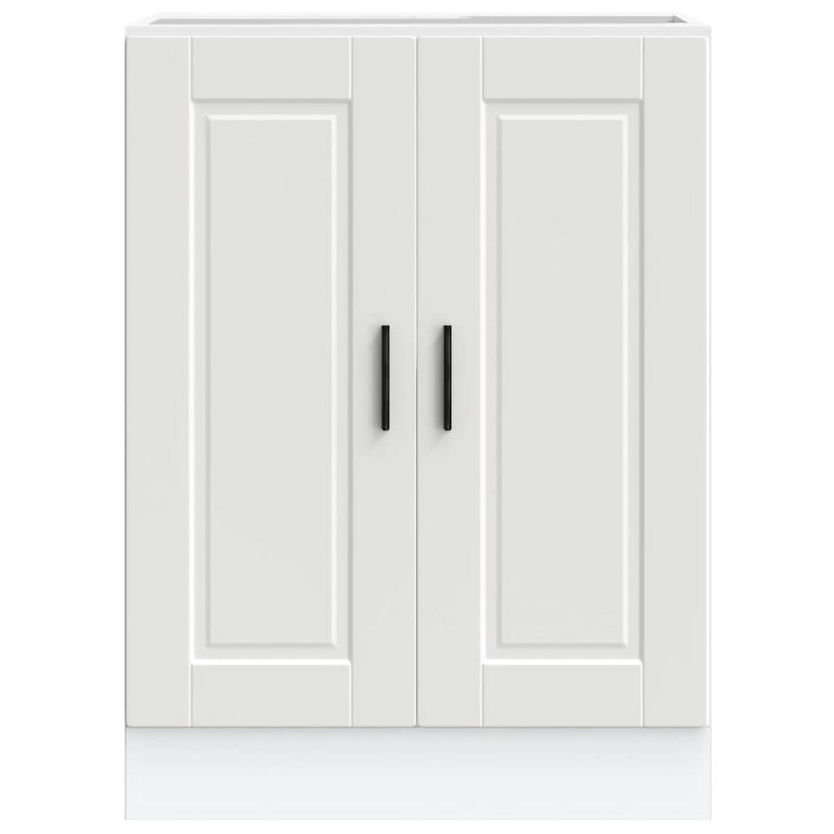 KÜCHENUNTERSCHRANK Theo Weiß 60x46x81,5 cm - Weiß, Holz (60/81.5/46cm) - DELUKE