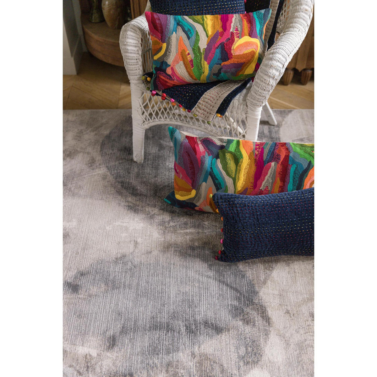 KISSEN Gastounet kobalt 30 x 50 cm - Dunkelblau, Textil (30/50cm) - Vivaraise