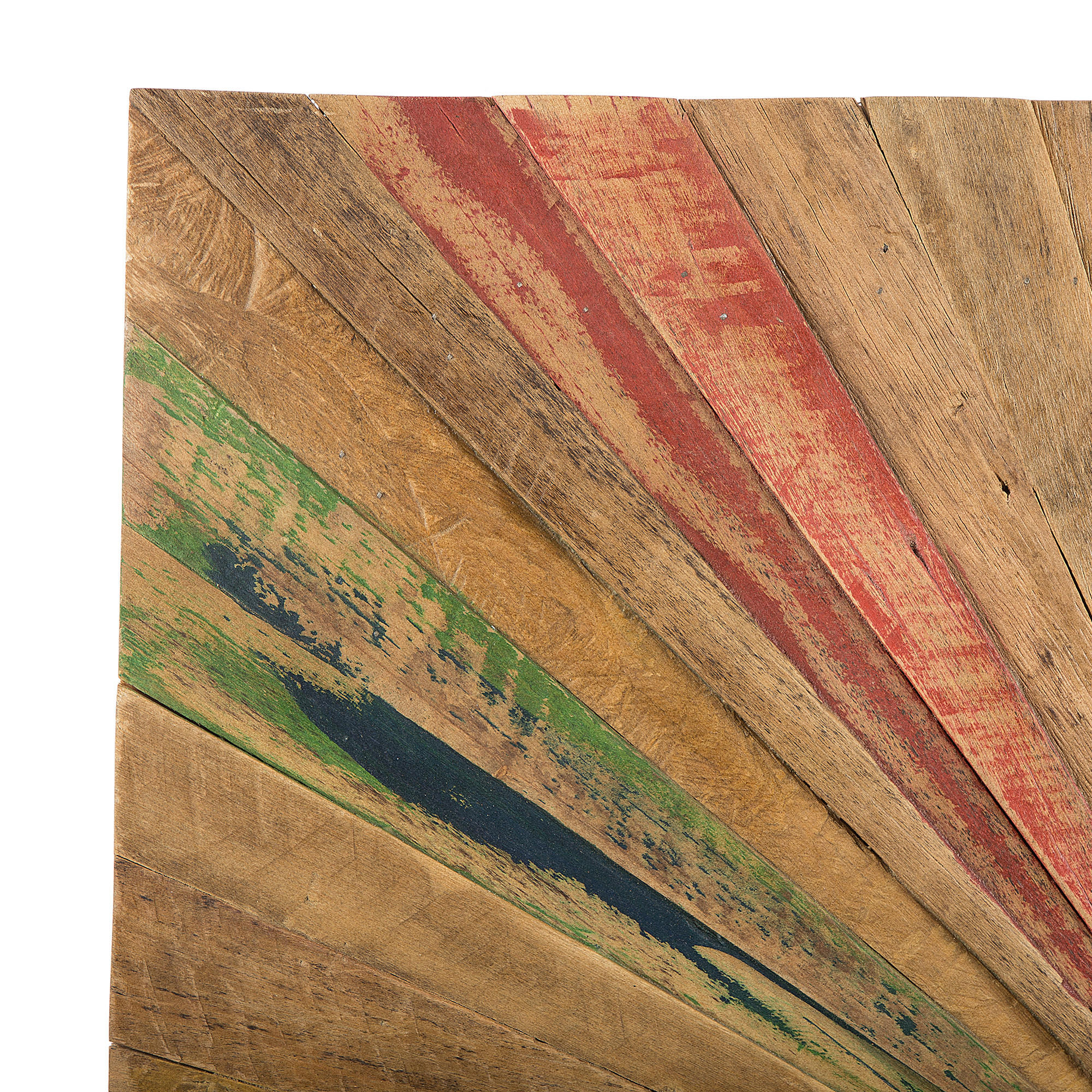 WANDDEKORATION Teakholz heller holzfarbton Cancun - Hellbraun, Holz (70/70/4cm) - Beliani