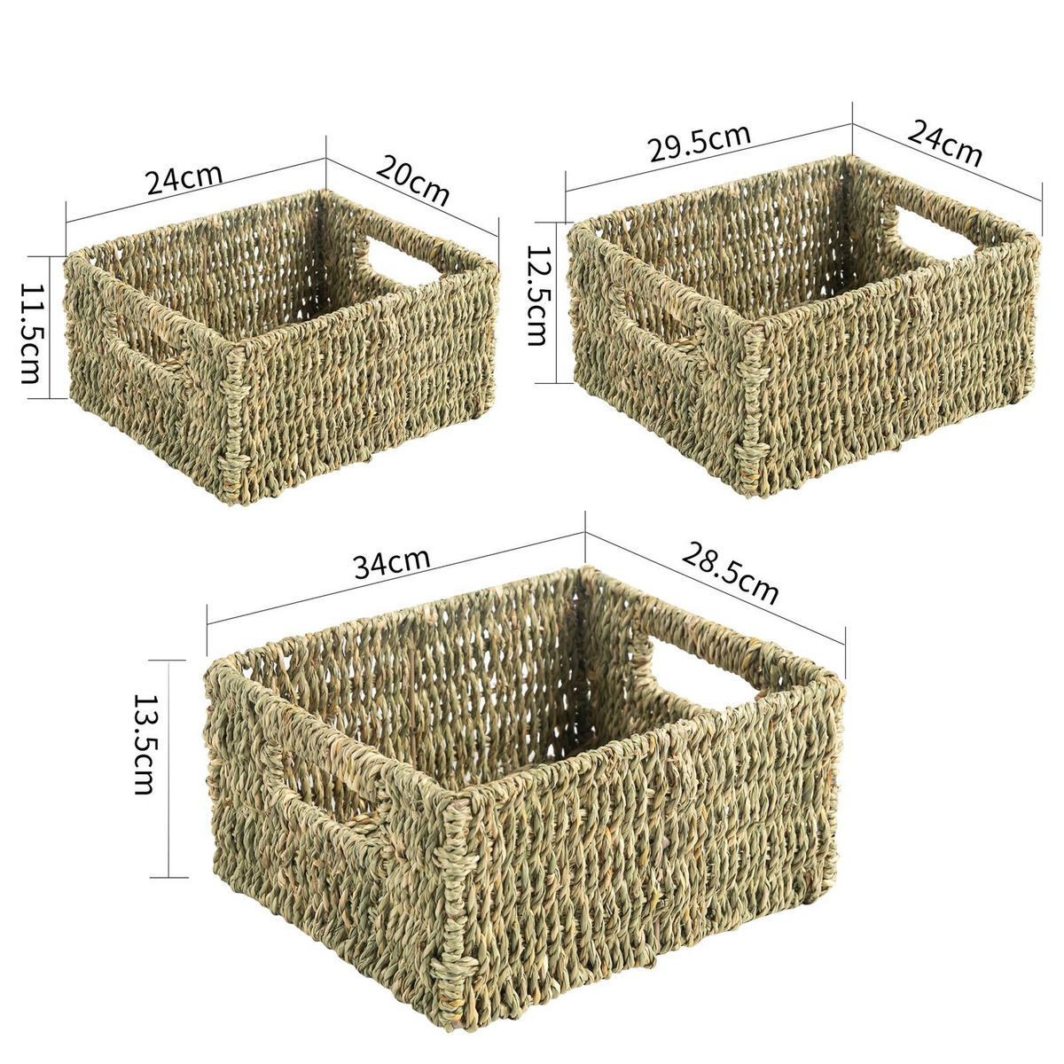 AUFBEWAHRUNGSKÖRBE CABO - Naturfarben, Naturmaterialen (34/13/28cm) - IDIMEX