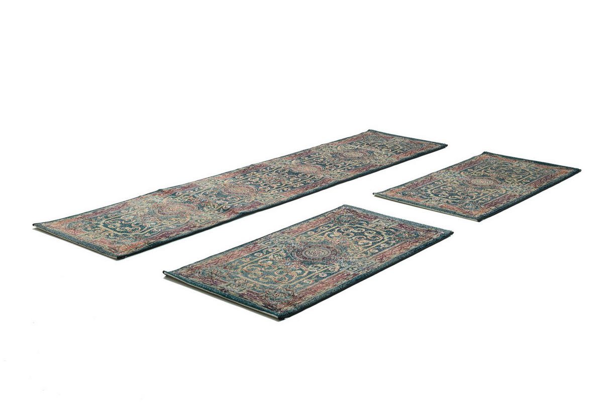 WEBTEPPICH Gabiro 856 Bettumrandung 68x570 cm - Grün, Textil (68/570cm) - THEKO