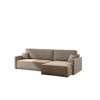 ECKSOFA Louis Salvador - Hellbraun, Holzwerkstoff/Textil (250/142cm) - Fun Möbel