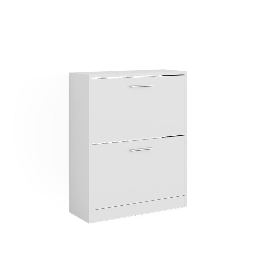 SCHUHSCHRANK Gizmo Weiß 59 x 72.5 cm 2 Fächern - Weiß, Holzwerkstoff (59/72.5/22cm) - Vicco
