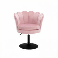 BARHOCKER Blumenform mit 360°-Drehung und Höhenverstellung, DE-42163, Braun - Pink, Metall (65/83/61.5cm) - ComfortXL