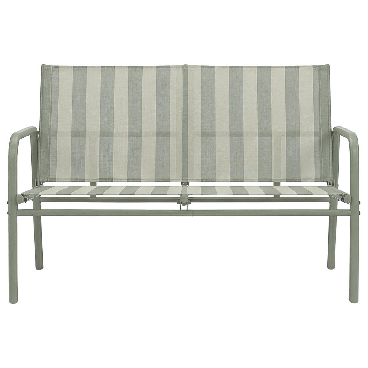 SITZGRUPPE - 5-teilig - Stahl - Weiß/Grün, Glas/Textil - home24