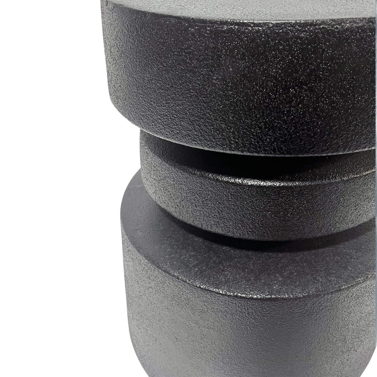 BEISTELLTISCH Schwarz 35/35/46 cm - Schwarz, Stein (35/35/46cm) - Mobili Rebecca