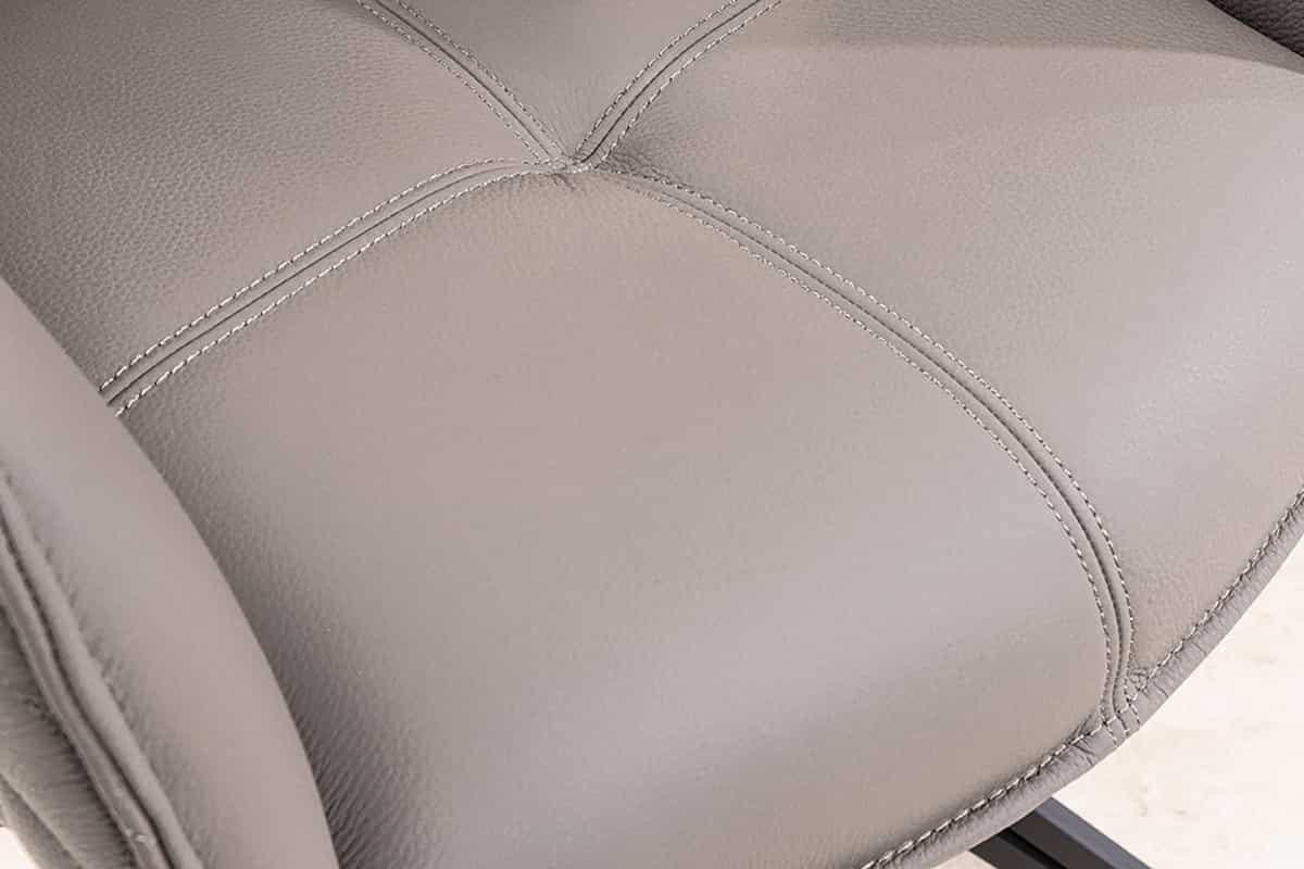 STUHL EUPHORIA Echtleder Taupe 80 cm - Taupe/Schwarz, Leder/Metall (58/82/60cm) - riess-ambiente