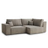 ECKSOFA MIT SCHLAFFUNKTION Tonga Braun Webstoff - Schwarz/Braun, Holz/Holzwerkstoff (255/105cm) - Maison de Reve
