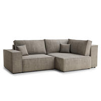 ECKSOFA MIT SCHLAFFUNKTION Tonga Braun Webstoff - Schwarz/Braun, Holz/Holzwerkstoff (255/105cm) - Maison de Reve