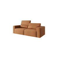 SOFA Modular Premium Kupferfarben - Schwarz/Kupferfarben, Holz/Holzwerkstoff (225/97/103cm) - Furnisell
