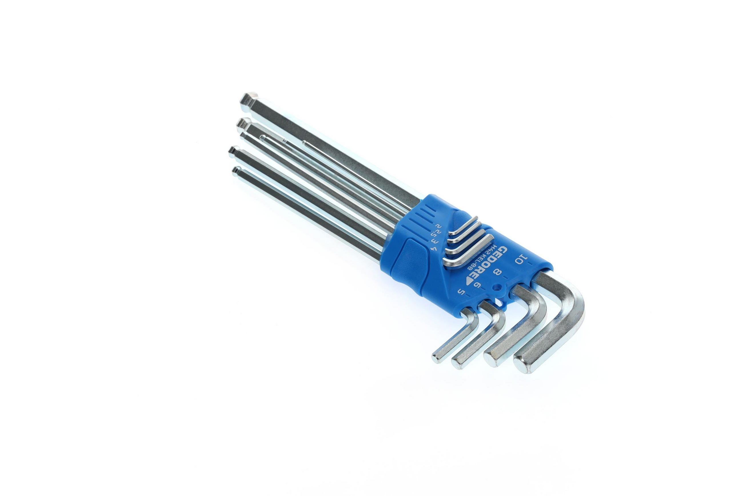 H 42 KEL-88 WINKELSCHRAUBENDREHER-SATZ XL KUGELKOPF IM HALTER - Multicolor, Kunststoff/Metall (8/27cm) - Gedore